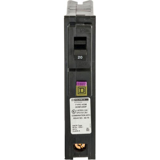 Homeline Arc Fault/GFCI Breaker 20 A HOM120PDF Reconditioned